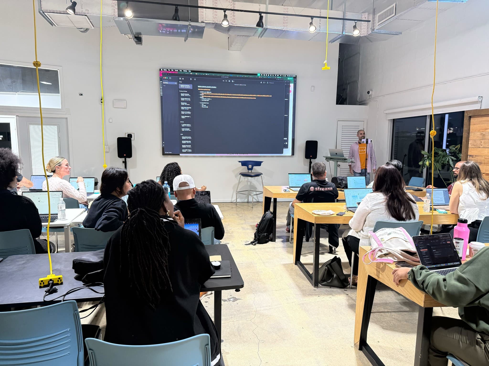 Miami AI School participants building together during an in-person session